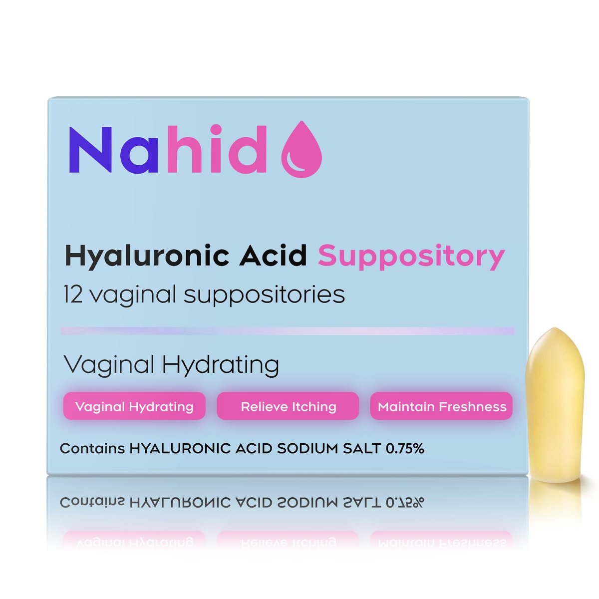 Nahid Vaginal Moisturizing Suppositories | – 72-Hour Hydration: One application provides relief for up to three – Image 2