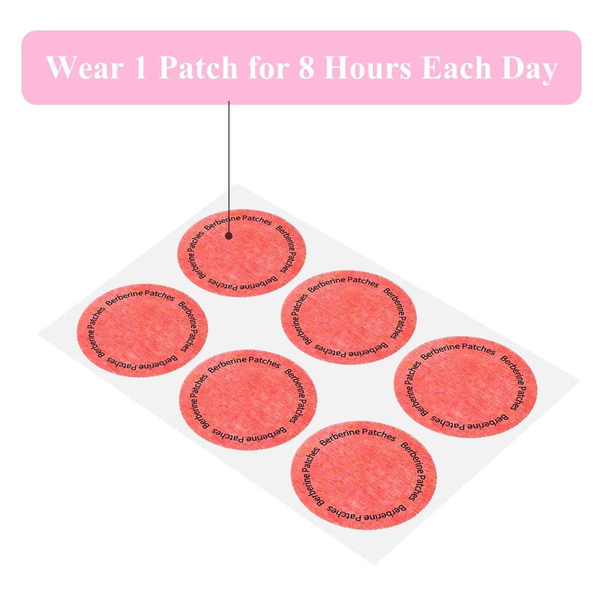 Zurfoup Berberine Patches with L Glutamine, Chromium, Pomegranate and Cinnamon, 8-Hour Long-Lasting Formula Support, Suitable for Men and Women's (60PCS) - görsel 5