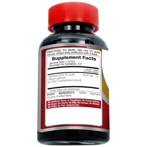 FITO MEDIC'S Garlic Pills | Garlic Supplements | 200 Softgels - görsel 7