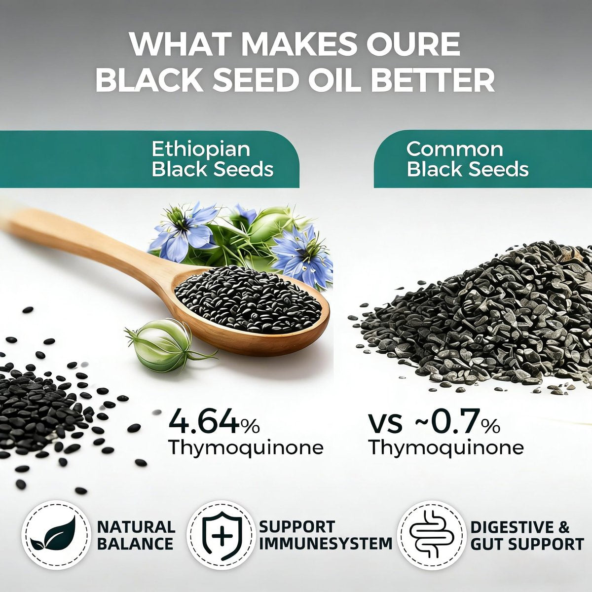 Yiishuiil Black Seed Oil, Ethiopian Black – Extraction Method: Cold-pressed – Image 9