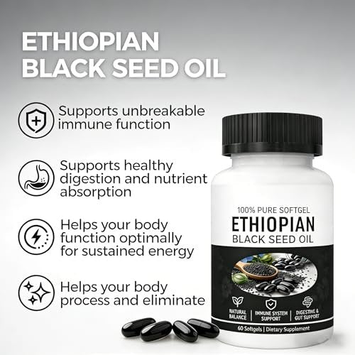 Yiishuiil Black Seed Oil, Ethiopian Black – Standardized Thymoquinone Content: Each capsule delivers a consistent – Image 14