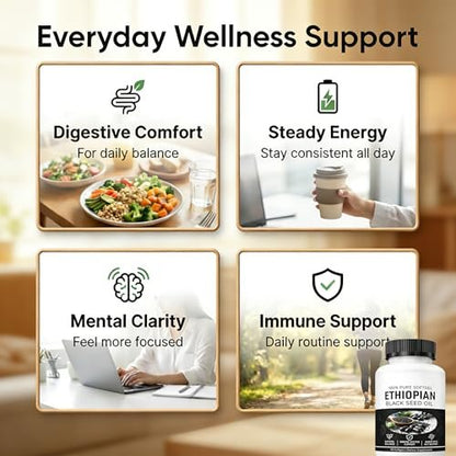 Yiishuiil Black Seed Oil, Ethiopian Black – Dietary Friendly: Non-GMO, gluten-free, and free from common – Image 18