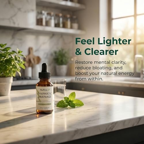 FQMUEV Nuflos Lymphatic Drainage Drops, Lymphatic Drainage Supplements, Premium 4-in-1 Herbal Blend, Daily Wellness & Overall Relief, 2 Fl. Oz (A) - görsel 4