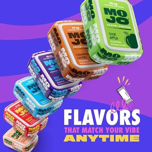 MOJO Energy Pouches Sour Apple Flavor, 50 mg per Caffeine Pouch, 15 Pouches, Single Pack - görsel 10