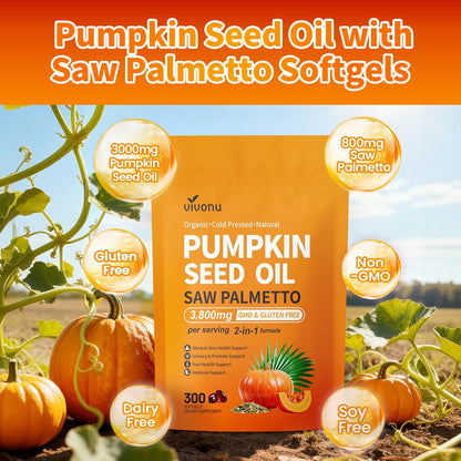 VivoNu Pumpkin Seed Oil with Saw Palmetto – Non-GMO: Made from non-genetically modified ingredients, free from – Image 5