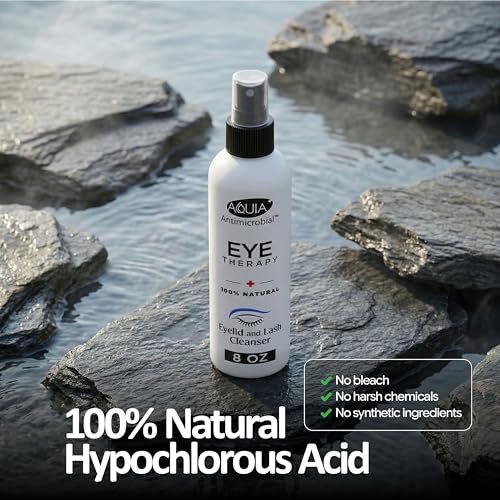 Eyelid Cleanser Spray 8oz | Blepharitis Treatment | Stye Eye Treatment | Eyelid Cleanser for Demodex, Chalazion, MGD, Mites, Dry Eye Relief | Hypochlorous Acid Spray For Eyes | Lid and Eyelash Cleaner - görsel 6