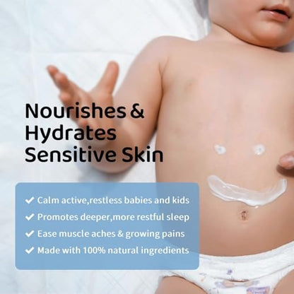 2026 Magnesium Lotion for Kids - Organic Lotion for Babies - Soothing Relief & Relaxation - Topical Magnesium Cream Calms Children at Bedtime & Night - Without Melatonin (4 oz)
