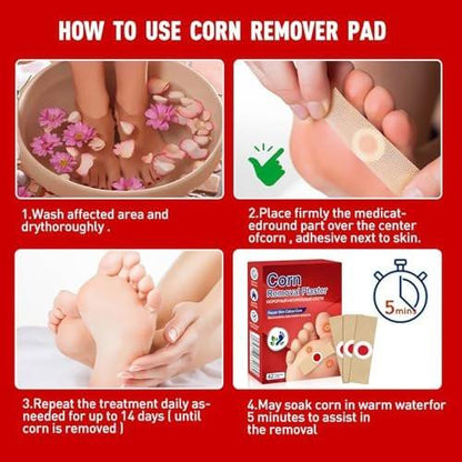 Corn and Callus Remover for Toes and Feet - Extra Strength 40% Salicylic Acid Nursing Pads-Formulated With a Safe Formula to Effectively Remove Corns and Calluses（42 Pack）