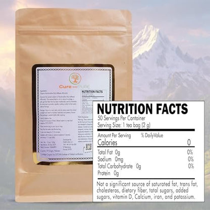 Cure Wid Pure | Organic Marshmallow Root Tea Bags 2g x 50 Count | Caffeine Free Non-GMO Marshmallow Tea in Eco-Conscious Tea Bags | Althaea Officinalis Herbal Tea Supports Throat Gut & Natural Comfort