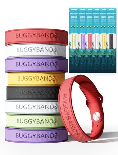 BuggyBands Mosquito Repellent Bracelets, 18 Pack Silicone Mosquito Repellent Bands with DEET Free, Natural & Waterproof Bug Wristbands for Kids and Adults, Outdoor Traveling Protection - görsel 1