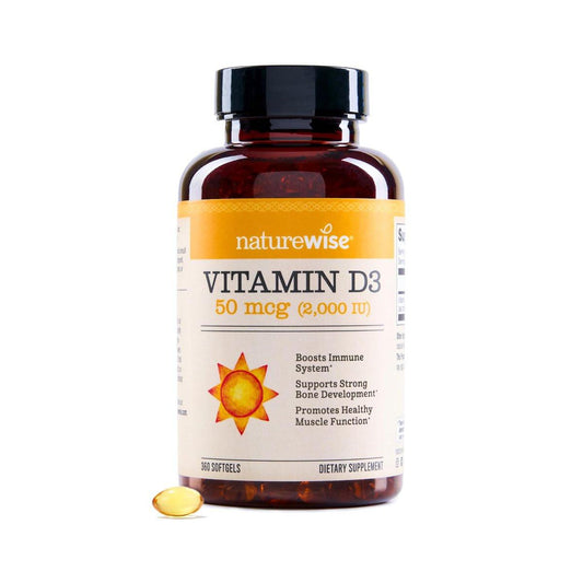 NatureWise Vitamin D3 2000iu (50 mcg) 1-Year – Immune Support: Vitamin D3 plays a crucial role in modulating the – Image 1